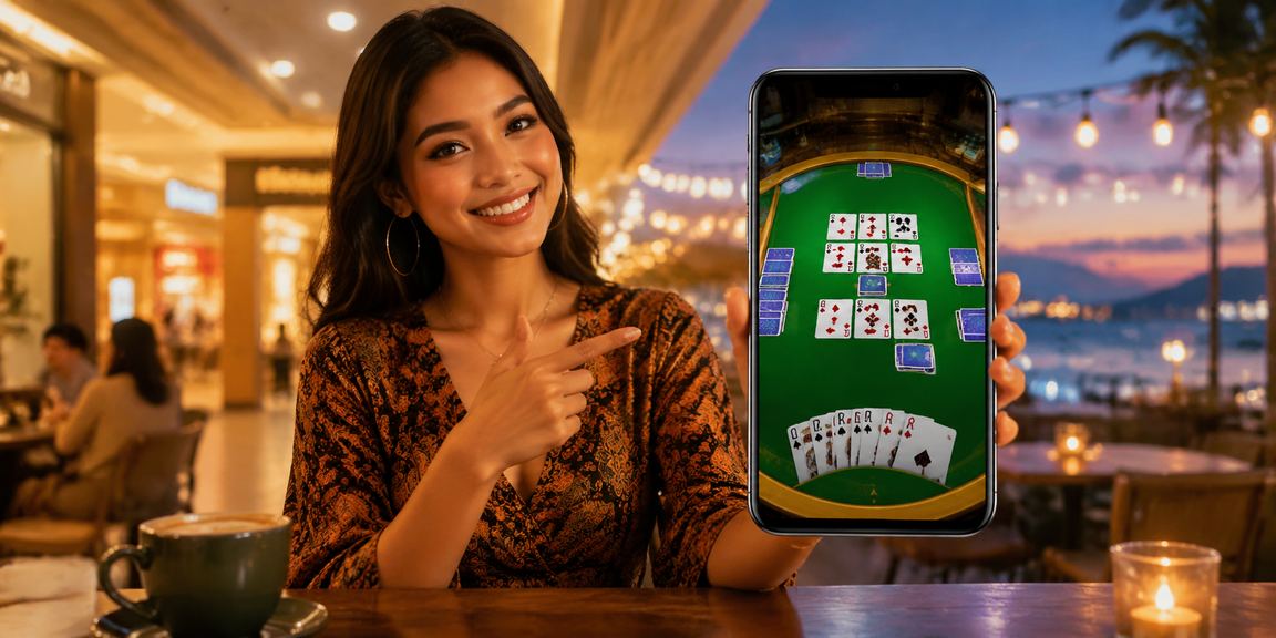 Permainan kad rummy gaya Malaysia di Langkawi